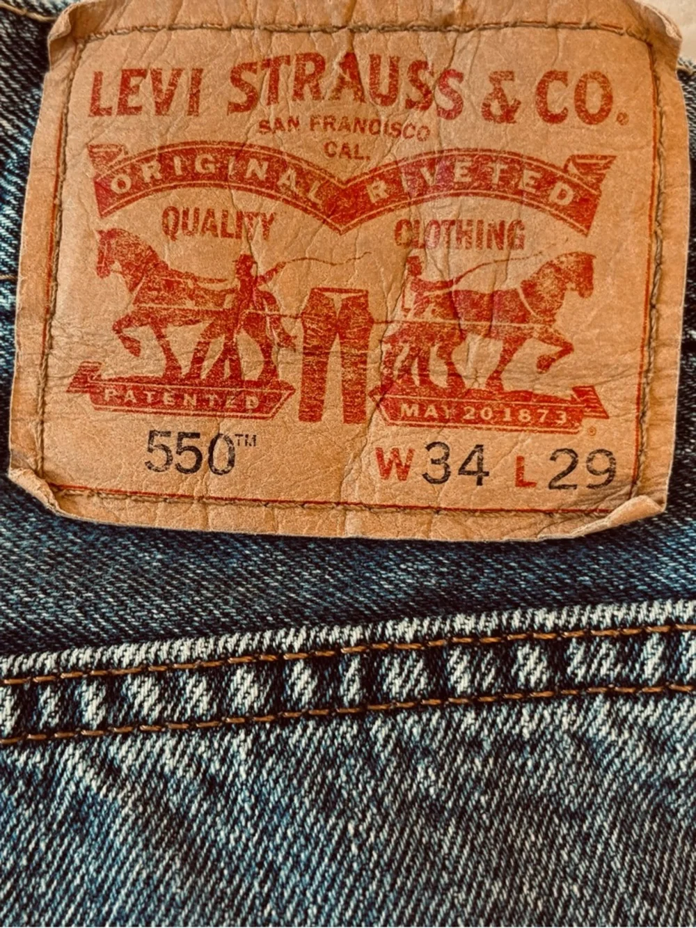 Levi’s 550 Relaxed Fit Straight Jeans Medium Wash 34x29 5-pocket streetwear 90s